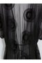 Seray New Season Shawl Collar Lace Embroidered Women's Beach Dress - 2