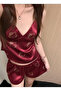Hello Kitty Stone Detail Stylish Top and Bottom Burgundy Set - 3