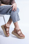 Lessie Genuine Leather Soft Material Wedge Sole Women's Sandals - 2