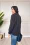 Modal Black Shirt with Single Pleat Detail on the Back - 5