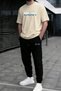 Enjoy Printed sweatpants and t-shirt - Jogger Pants t-shirt bottom top tracksuit set crew neck