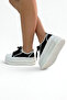 Black Sheer Lace Detailed Sneakers Ew2002 - 6