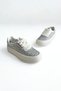 Silver Knit Textured Women's Sports Shoes Ew2019 - 3