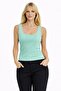 Women's Strappy Basic Scuba Fabric Blouse - 3