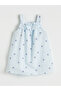 Flounced Girls' Poplin Dress - 2