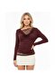 Women's Degaje Collar Lace Detail Viscose Combed Cotton Blouse 13014 - 3
