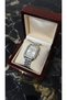 Zircon Stone Vintage Model Silver Color Rectangular Case Silver Color Dial Women's Watch - 3