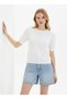 Women's Crew Neck Knit Detail Basic Knitwear Sweater 12464 - 2