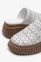 Pedro Beyaz Leather Studded Detail Women Slipper - 5