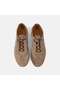 Men's Beige Rubber Laced Casual Suede Sports Shoes - 6