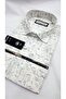 Ethnic Leaf Pattern on Ecru Background Patterned Long Sleeve Men's Shirt - 4