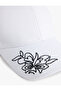 Cotton Flower Embroidered Cap Hat - 5