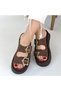 Coer Brown Suede Pair Buckled Slipper - 4