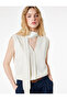 V-Neck Scarf Detailed Knitwear Sweater