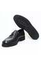 Black Color Laceless Genuine Leather Men's Shoes - 3
