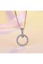 Double Circle Necklace with Crystals - 2