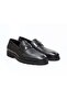 Black Color Laceless Genuine Leather Men's Shoes