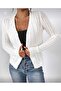 كارديجان 100% قطن V-Neck بنمط تفريغ بأزرار من التريكو - 3