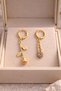 Şahmaran Şahsu Rose and Safety Pin Gold Earrings