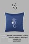 Cushion Cover 45X45 3-Piece Set + 145X40 Table Runner Marine Embroidered Sea Horse Pattern Water-Repellent Outdoor Linen - 6
