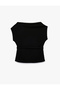 Scuba Fabric Slim Fit Pack of Belt Off-Shoulder Boat Neck Sleeveless Blouse - 4
