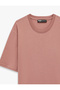 Regular Fit Short Sleeve Crew Neck Cotton Basic T-Shirt - 5