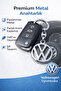 High Quality Volkswagen Logo Luxury Chrome Plated 9.5X3.5 cm Stylish Gift Car Keychain - 2