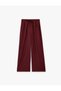 Modal Fabric Waistband Tie-Detail Textured Wide Leg Pants - 2