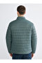 Green Standard Fit Stand Collar Men's Puffer Jacket - 5