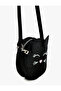 Cat Themed Glittery Ears Appliqué Detail Crossbody Bag - 2