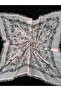 Mekik Embroidered Scarf Writing Yemeni Tulle Bent