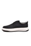 Black White Linen Men's Casual Shoes - 2