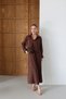 Strap Dress and Shirt Set Brown - 3