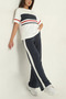 Women's Ara Paneled Modal Fabric Short Sleeve Tracksuit Set