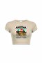 Women's Arizona Printed Cotton Lu Stretch Fabric Daily Cropped - 4