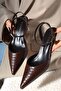 Palm Pointed Toe Short Kitten Heel Women's Shoes - 4