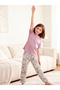 Girls Pink T-Shirt and Printed Pyjama Set - 3