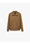 Regular Fit Long Sleeve Pocketed Shirt Collar Zippered Transitional Jacket - 2