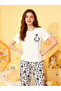 Penguin Print Round Neck T-Shirt and Pyjama Set - 8