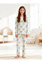Girls Blue Bow Print T-Shirt and Pyjama Set - 5