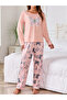 Light Pink Butterfly Print T-Shirt and Pyjama Set
