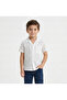 Toddler Boys Textured Button‑Down Shirt – Short Sleeve Resort Collar Cotton Top