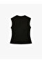Crepe Scuba Fabric Buttons Lightweight Peplum Cut Vest - 3