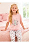 Girls Floral Print T-Shirt and Printed Pyjama Set - 7