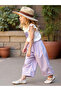 Girls Purple Heart Print Top and Trousers Set - 2