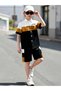 Teen Boys Color Block Shirt and Shorts Set - 3