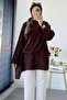 Tencel Hijab Tunic with Side Shawl Detail - Brown