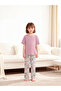 Girls Pink T-Shirt and Printed Pyjama Set - 6