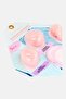 5 Pieces Blending Sponges And Makeup Removing Pads, Peach - 3