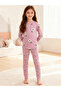 Girls Pink Daisy Print T-Shirt and Pyjama Set - 3